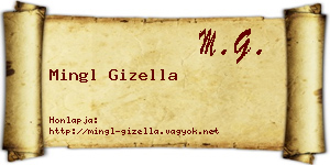 Mingl Gizella névjegykártya