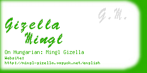 gizella mingl business card